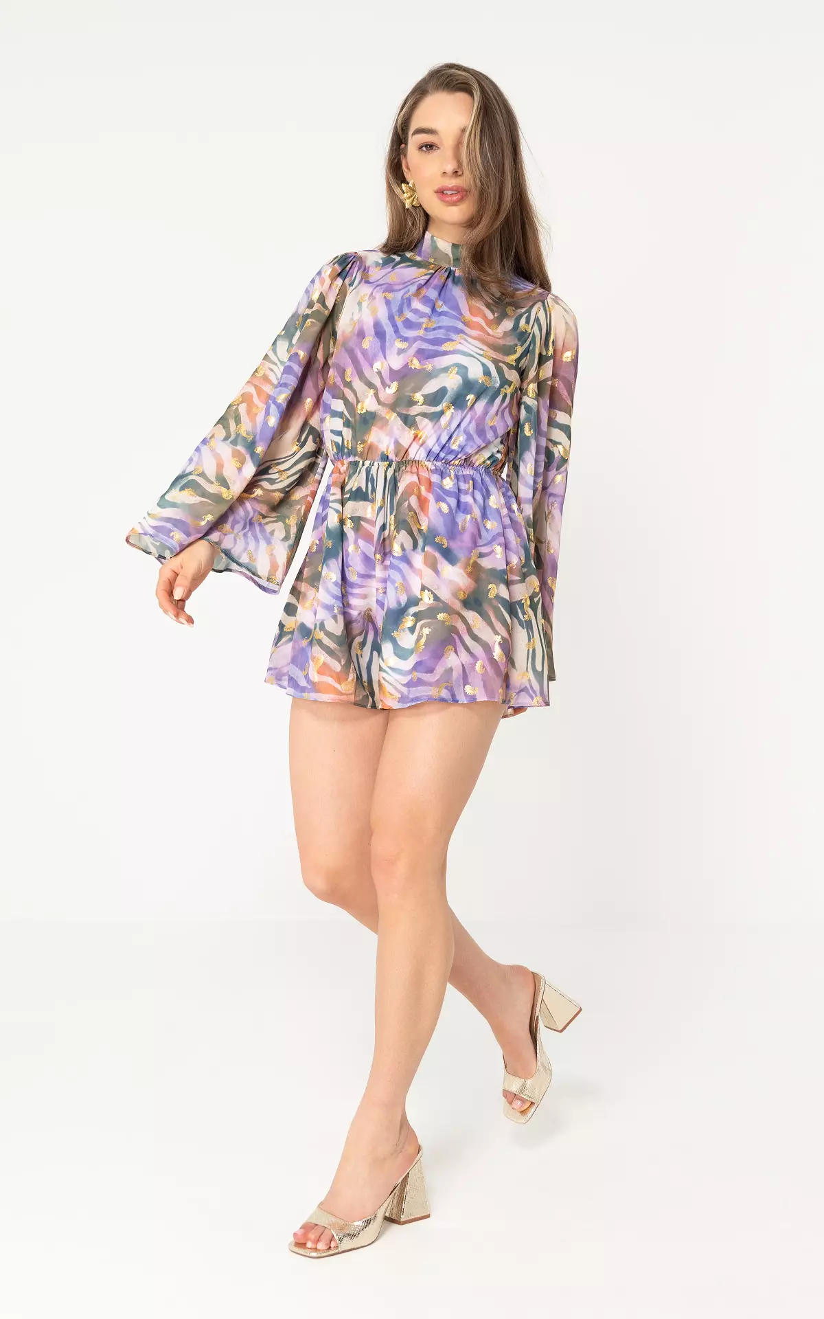 Jumpsuit wijde mouw - Lila Groen | Guts & Gusto