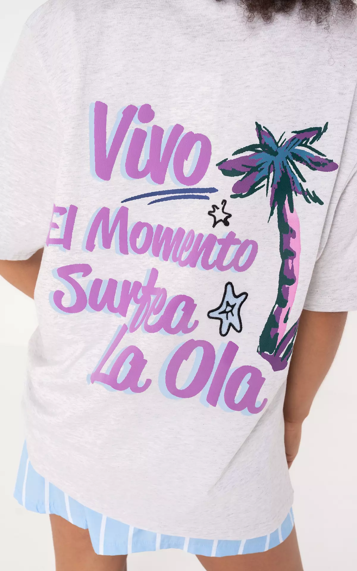 Shirt with print Light Grey Purple Guts Gusto