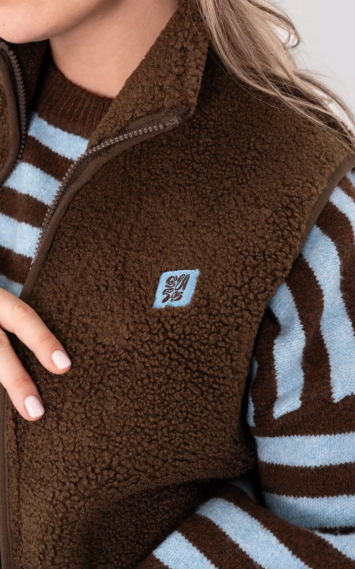 Teddy gilet - Dark Brown | Guts & Gusto | GUTSGUSTO.COM