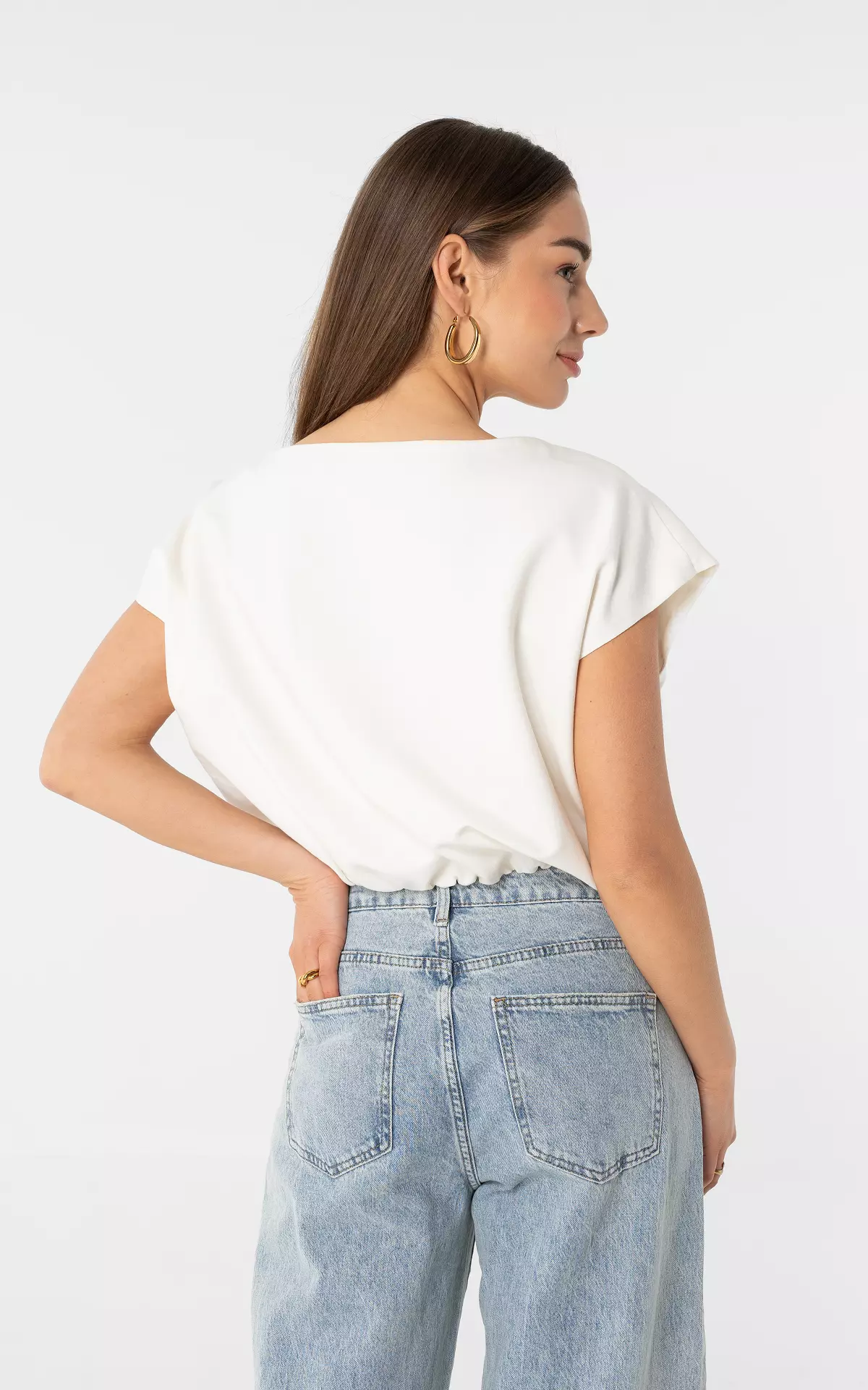 Sleeveless balloon top - White | Guts & Gusto