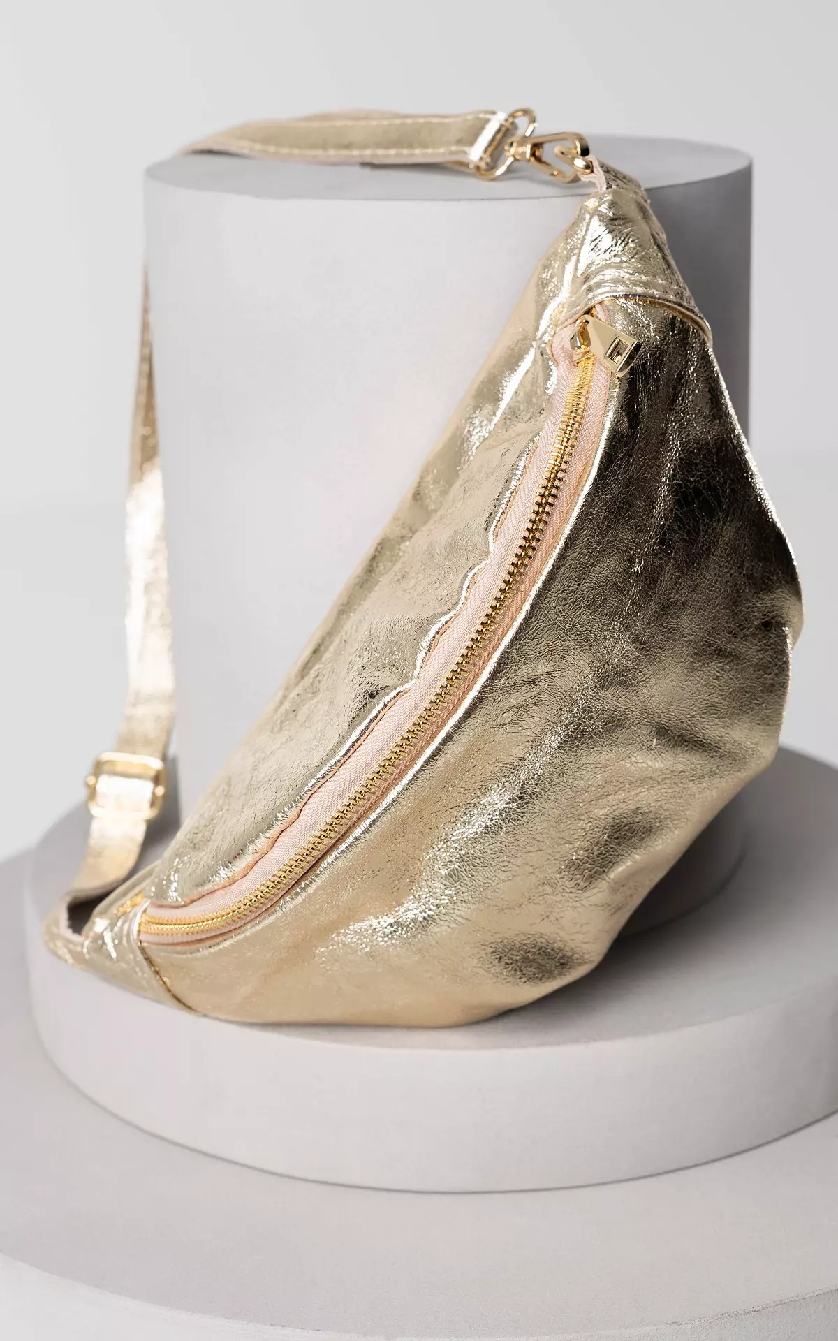 Gold top bum bag