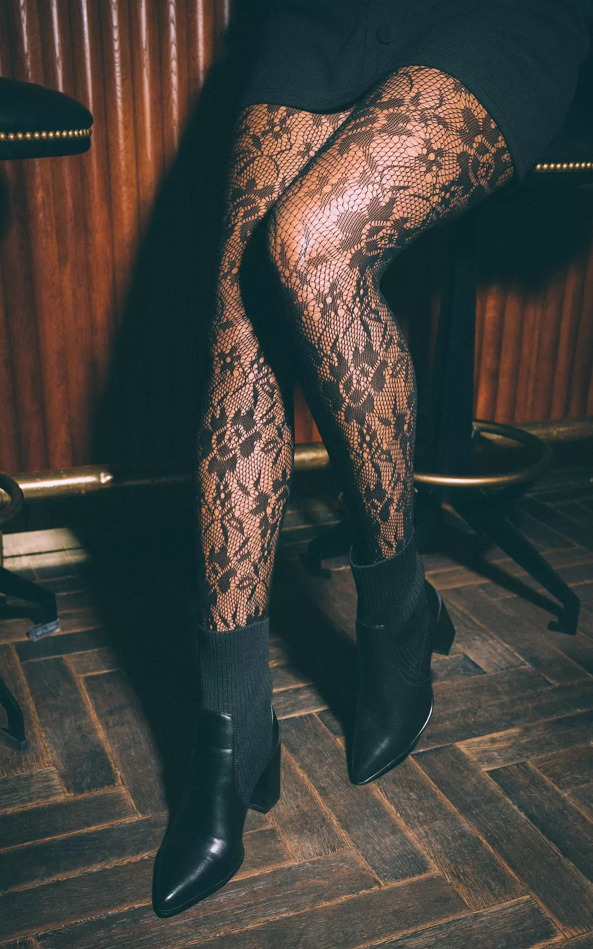 Patterned tights - Black, Guts & Gusto