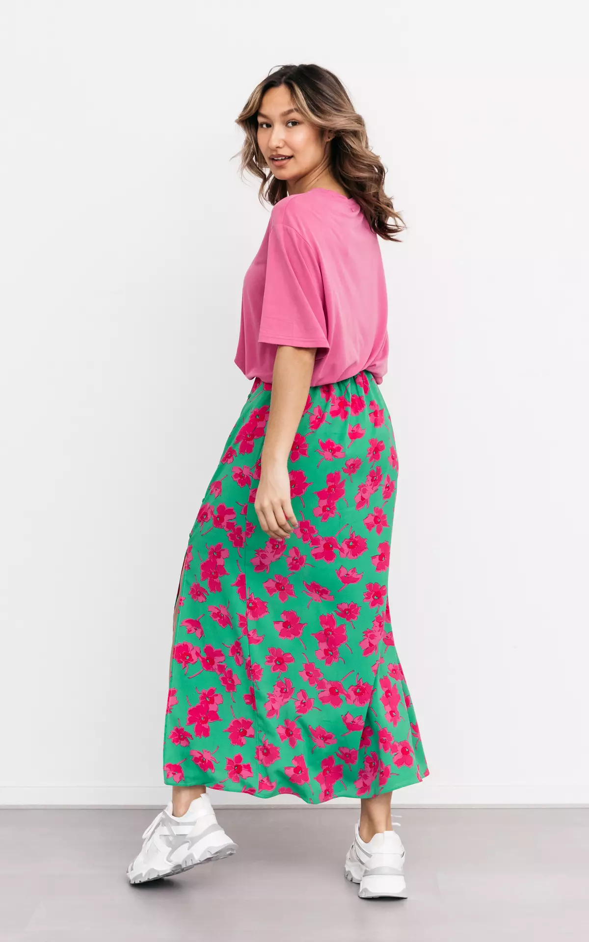 Maxi skirt with floral print, Guts & Gusto