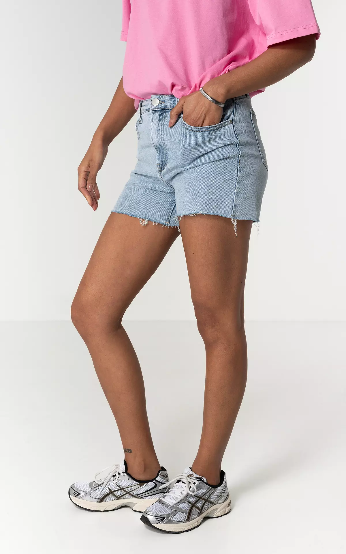 Baby blue denim store shorts