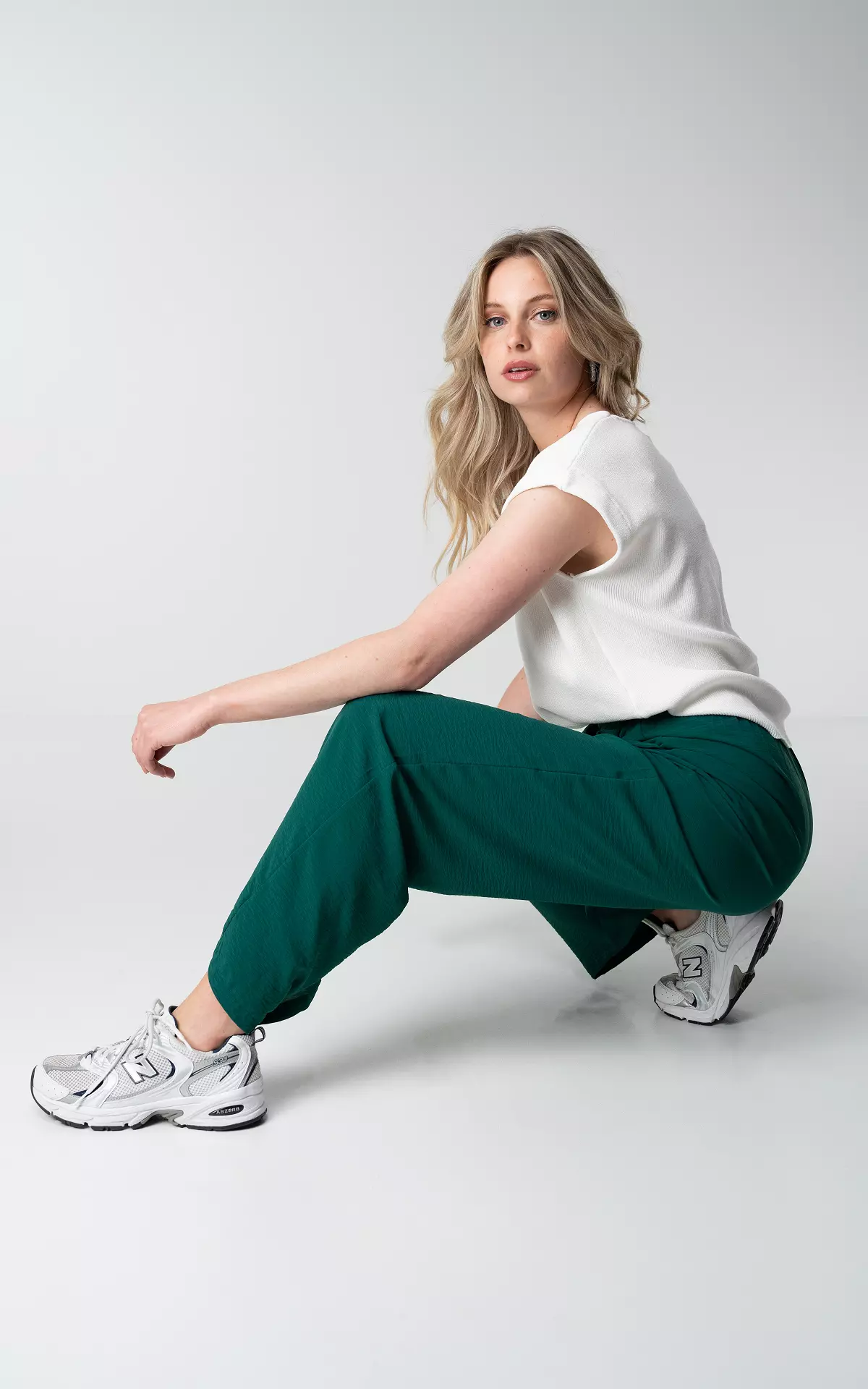 Buy Green Trousers & Pants for Women by Y-LONDON Online | Ajio.com