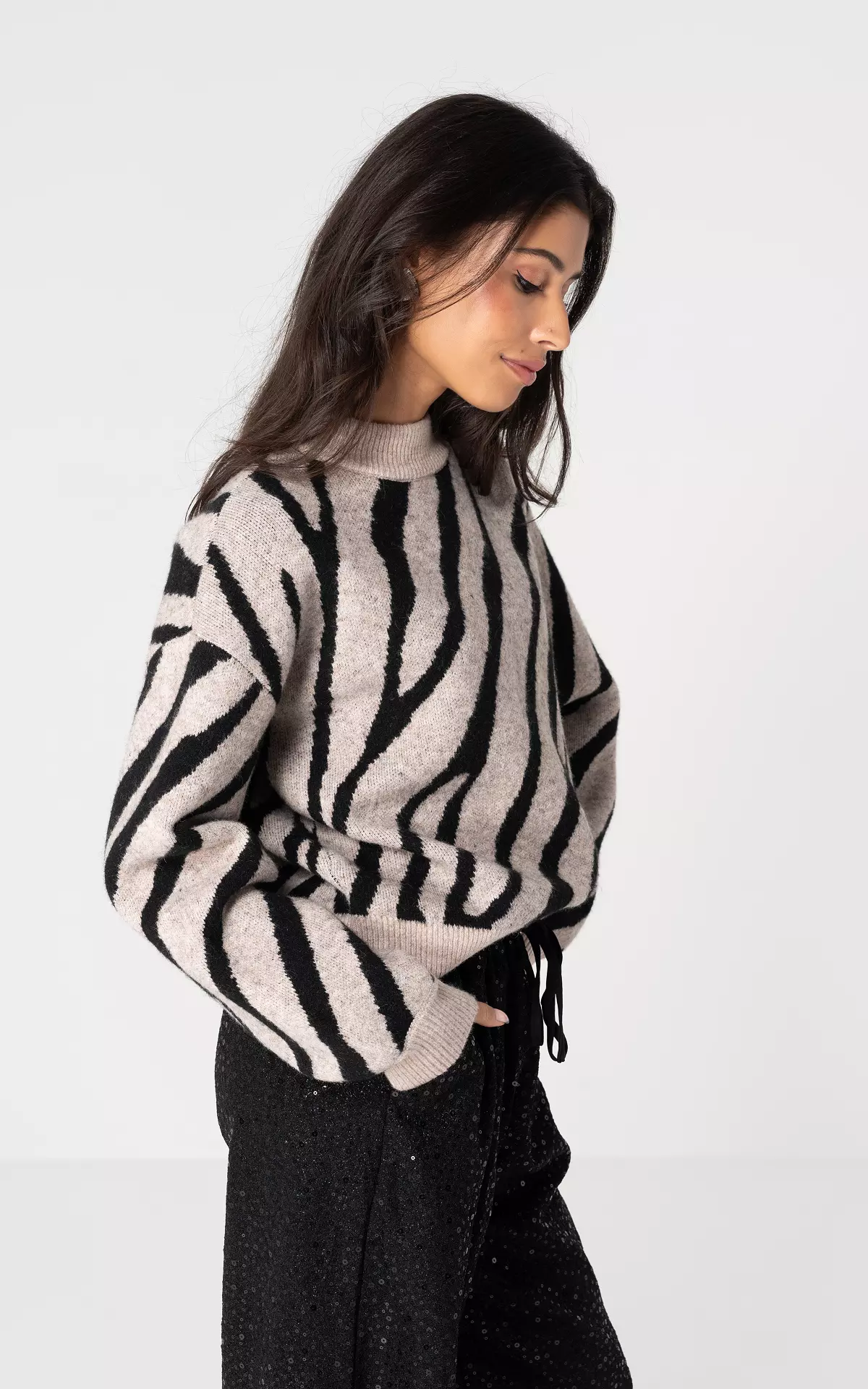 Trui met zebra online print