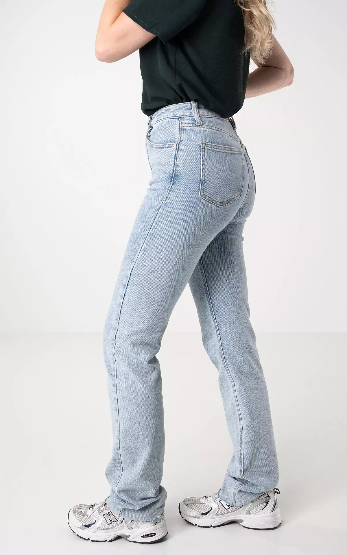 Straight fit high waist jeans Shuttle - Light Blue