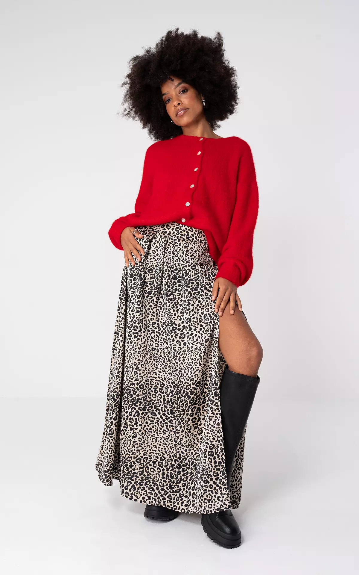 Maxi skirt with print Leopard Guts Gusto