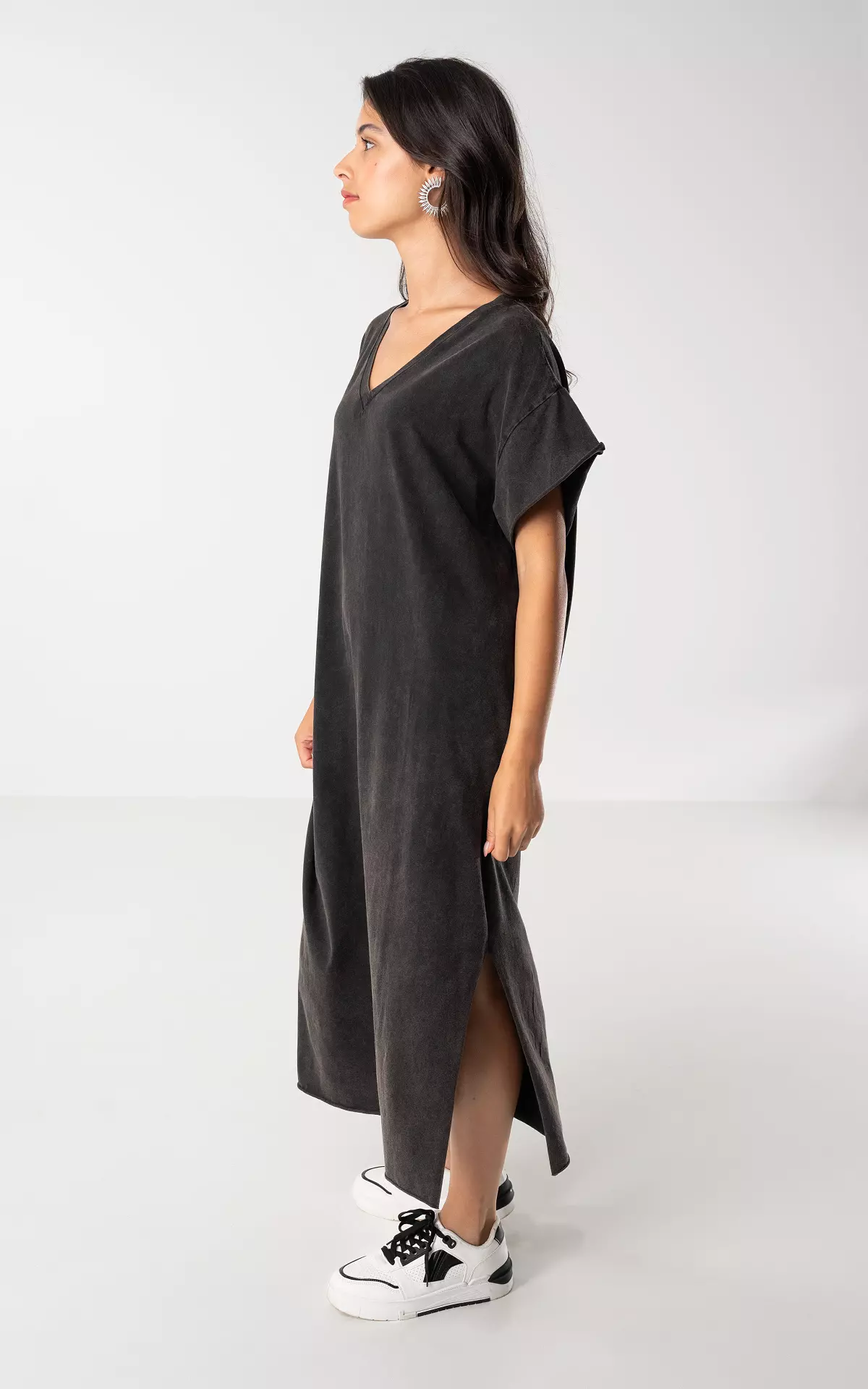 Charcoal grey best sale t shirt dress