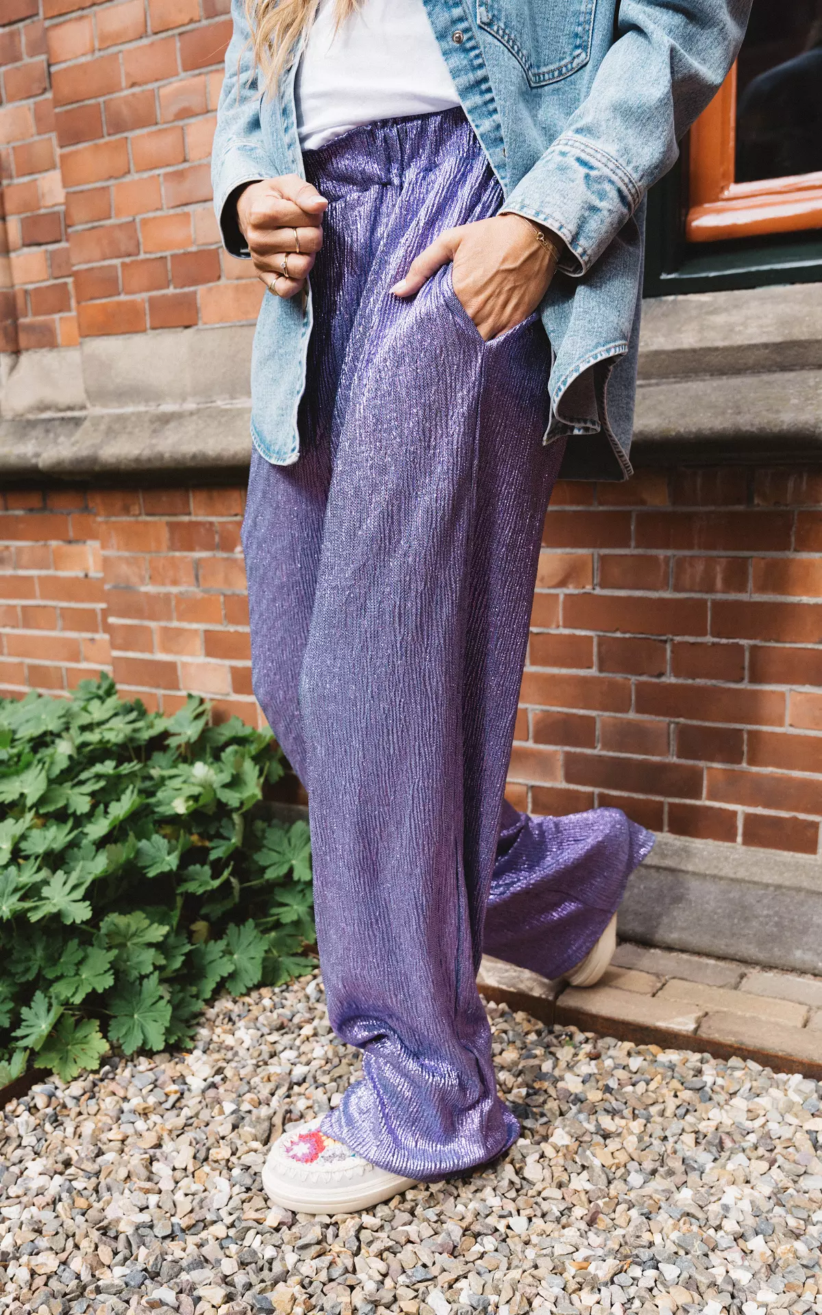 Purple on sale linen pants