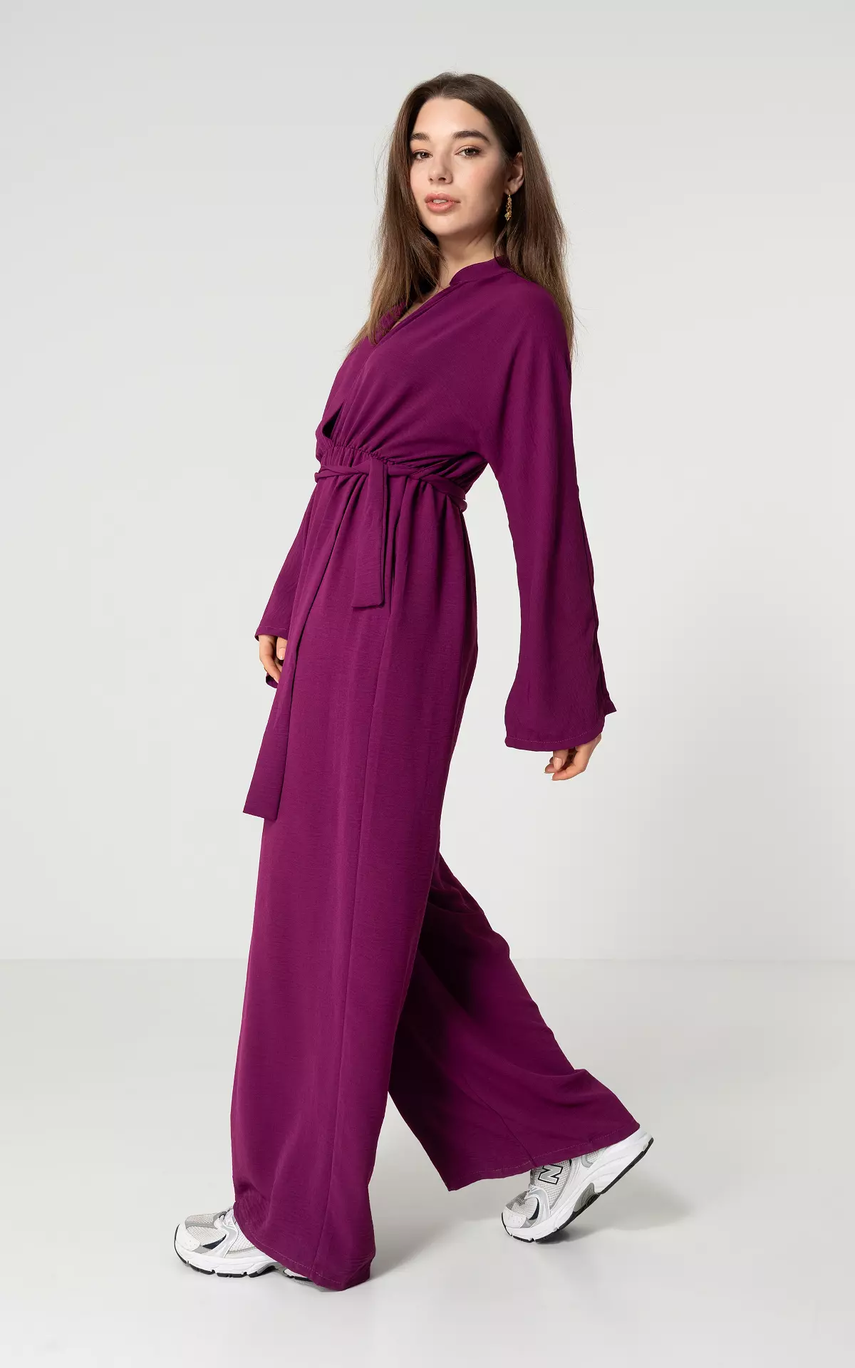 Elegante Bandeau Jumpsuit Strikdetail Luchtig Stijlvol