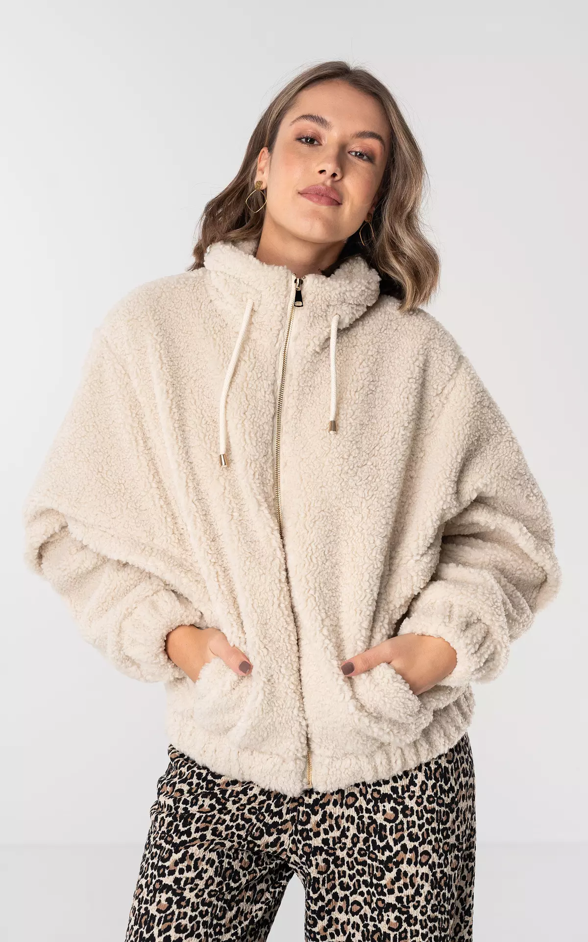 F21 on sale teddy coat