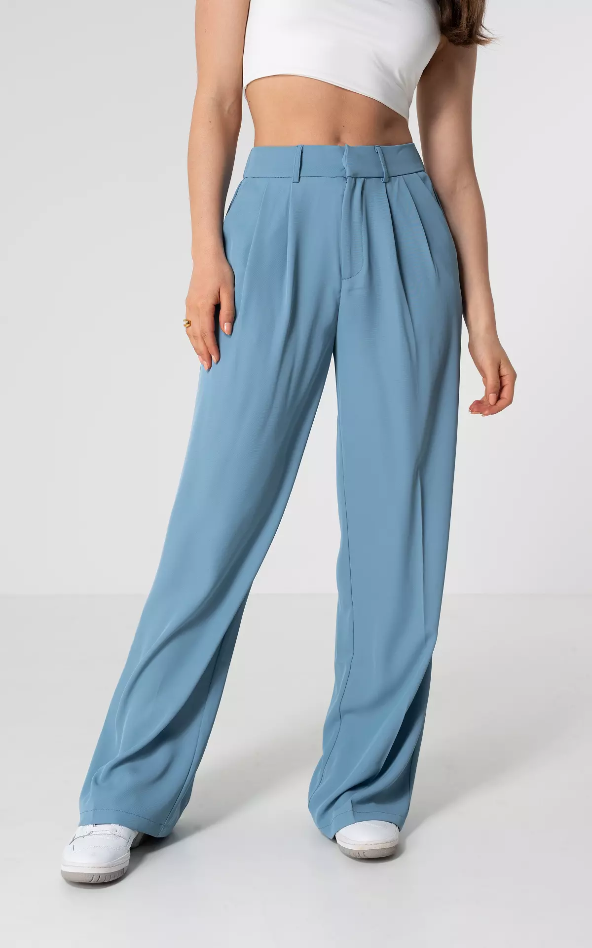 Wide Leg Pantalon Blauw Guts Gusto Gutsgusto Com