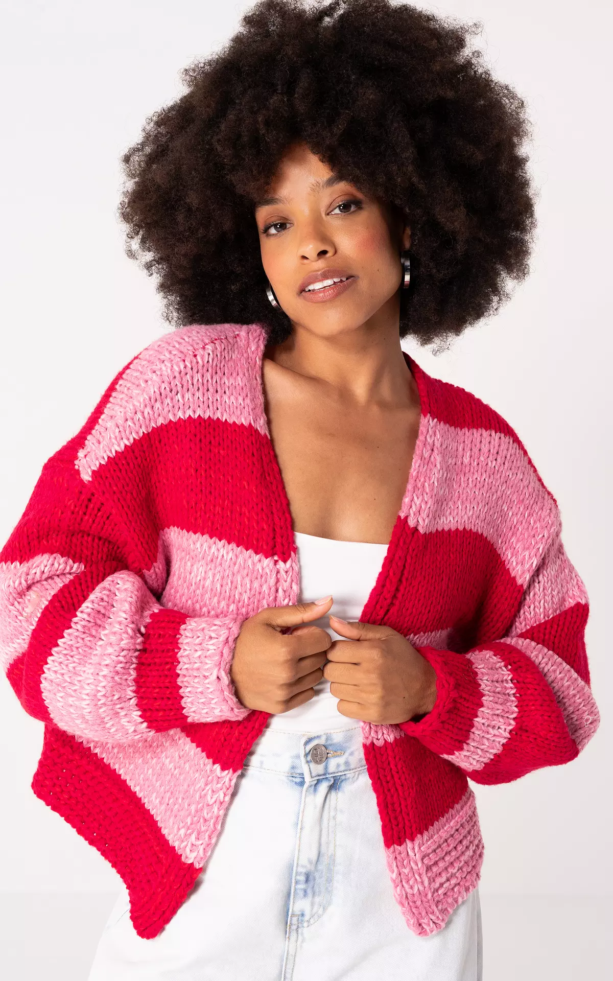 Oversized Cardigan Pink Rot Guts Gusto