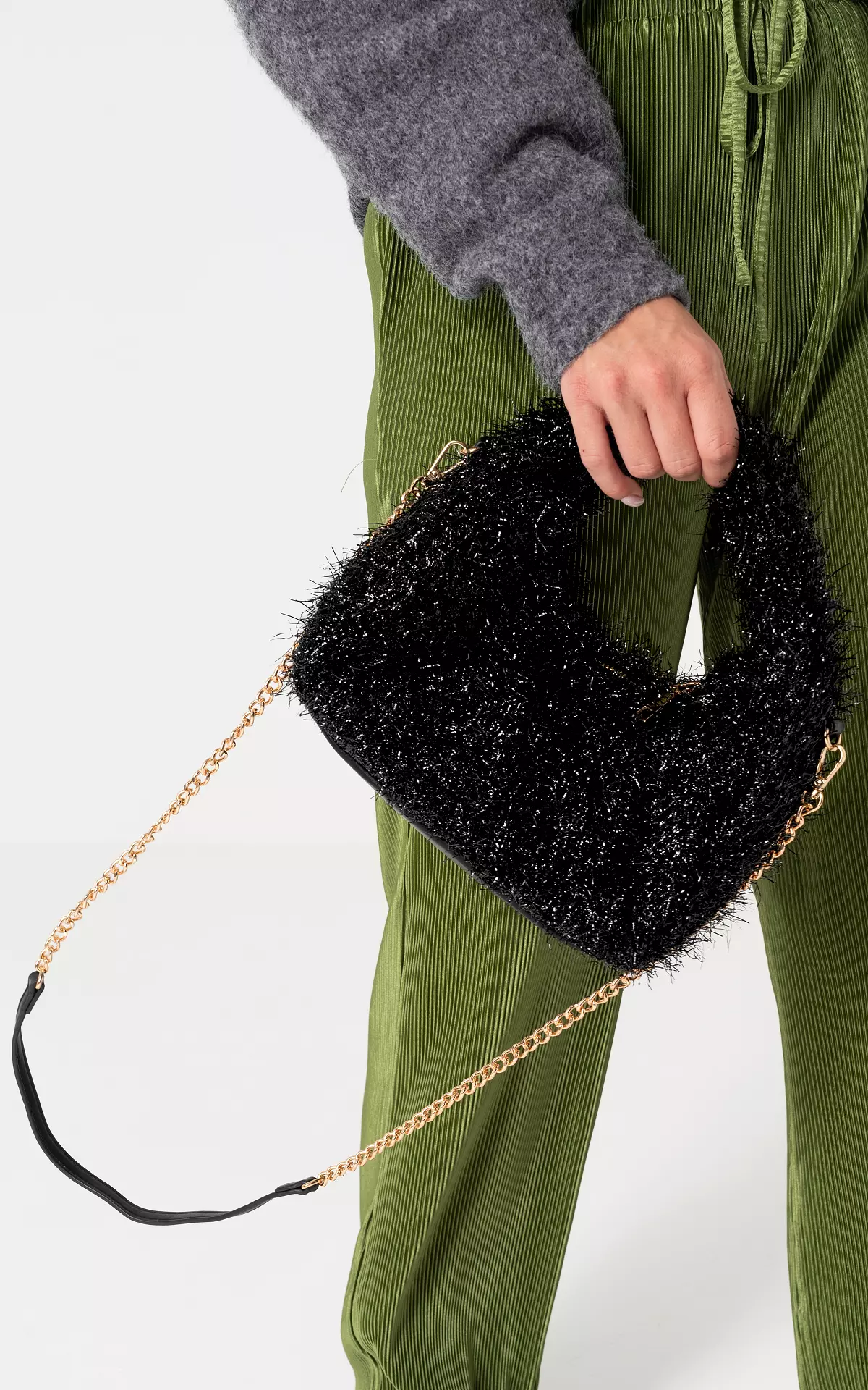 Tasche mit Glitzer Schwarz Guts Gusto