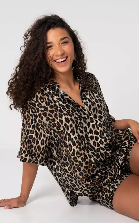 Leopard print blouse leopard