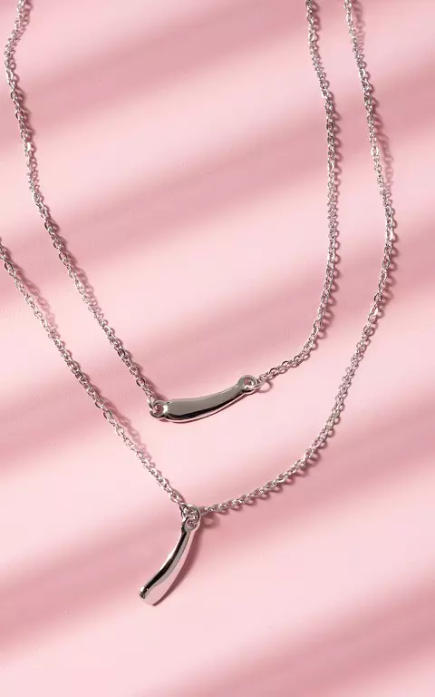 Adjustable necklace silver