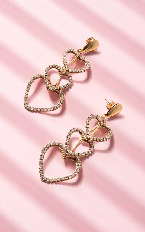 Heart earrings gold
