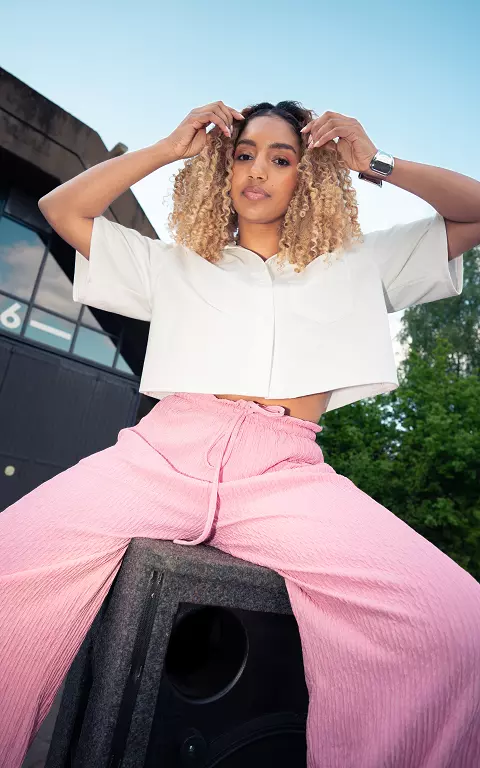 Cropped blouse wit