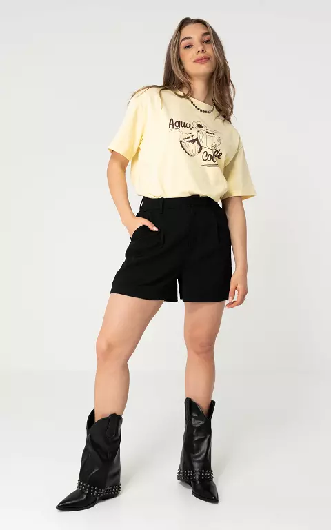 Paperbag short zwart