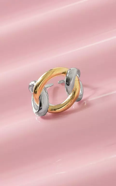 Verstelbare ring zilver goud