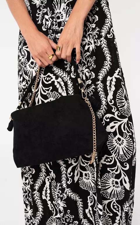 Suède look tas zwart