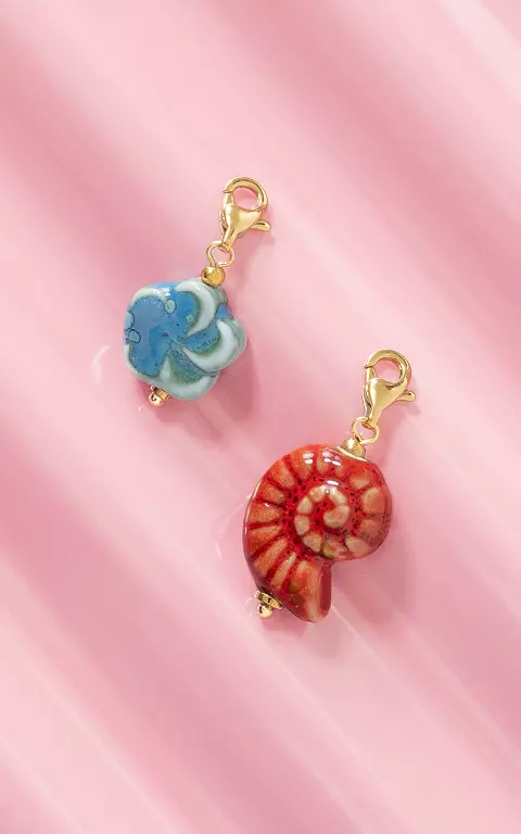 Set of charms dark red blue
