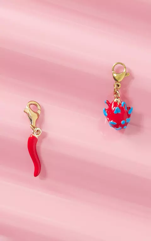 Setje bedels rood blauw