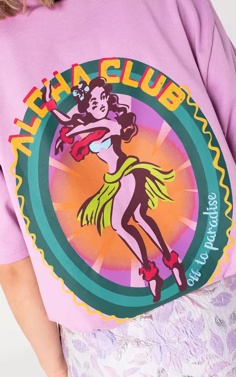 Shirt met opdruk paars