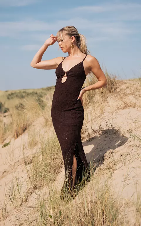Maxi jurk bruin