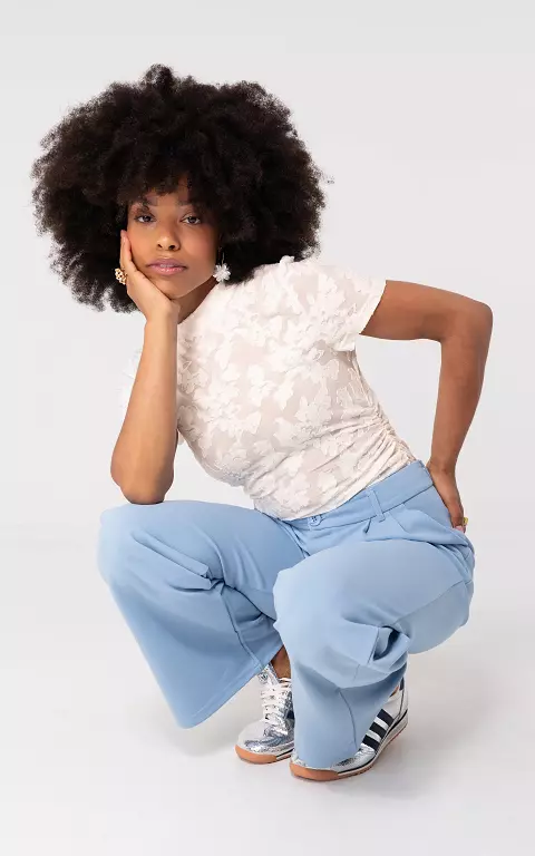 Shirt high neck cream