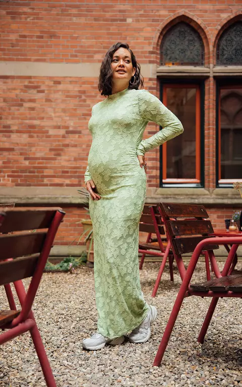 Maxi jurk lichtgroen