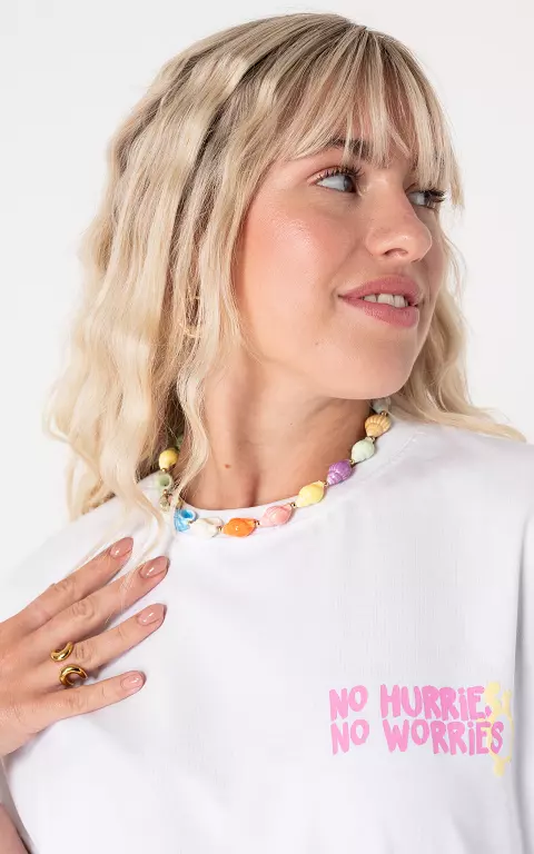 Adjustable necklace gold multicolor