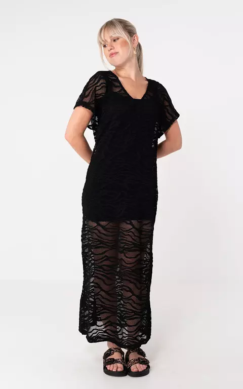 Robe see-through noir