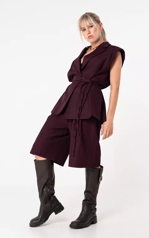 Gilet met knoop bordeaux