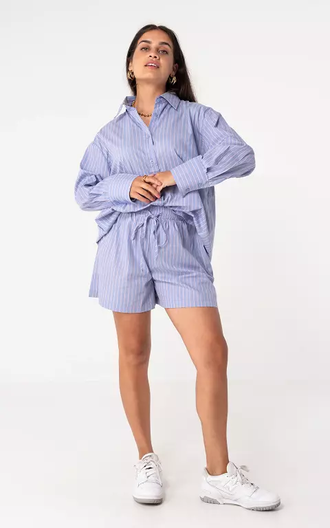 Short met streepje blauw