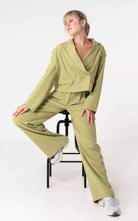 Wide leg broek groen