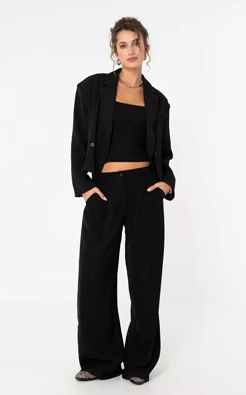 Wide leg broek zwart