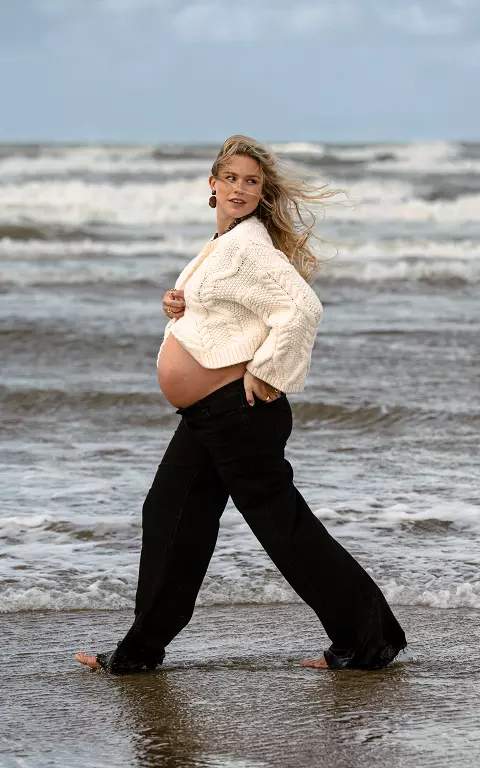 Low waist jeans zwart