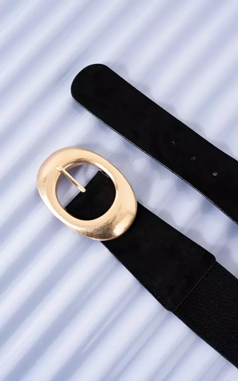 Elastic belt black gold