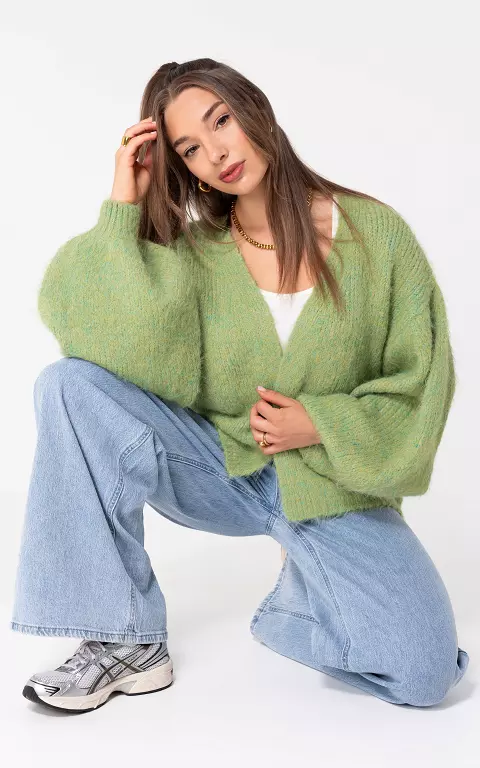 Oversized vest groen