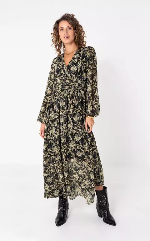 Maxi jurk zwart beige