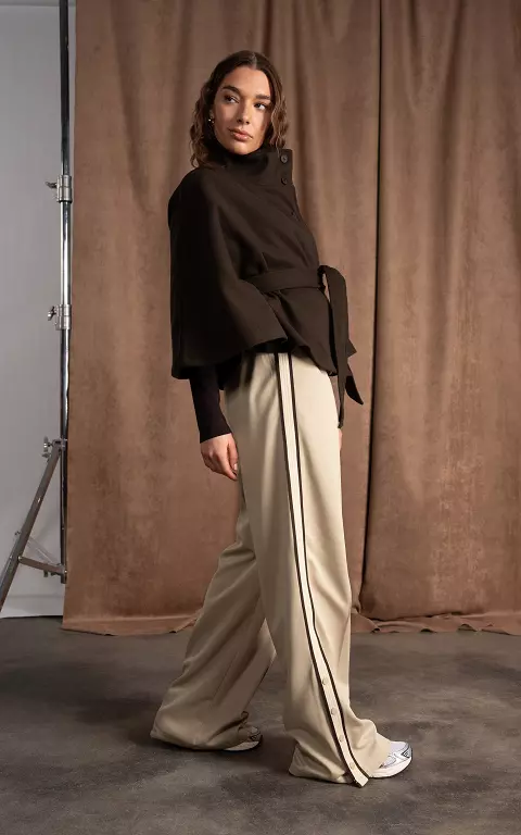 Hose mit Streifen beige creme