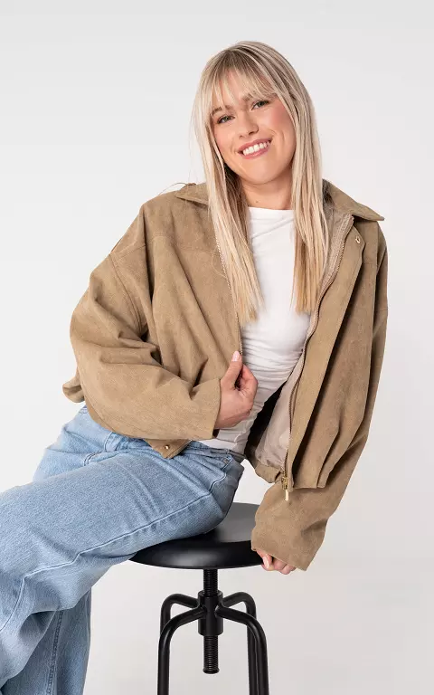 Oversized jasje beige