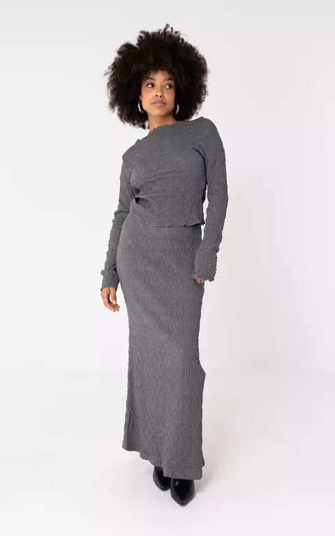 Stretchy rok donkergrijs