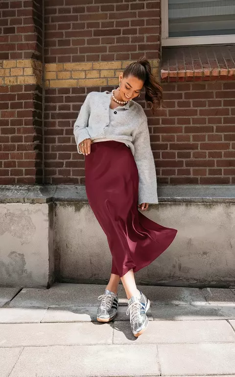 Maxi rok donkerrood
