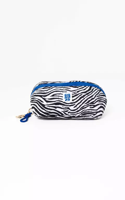 Kulturtasche mit Reißverschluss schwarz weiß