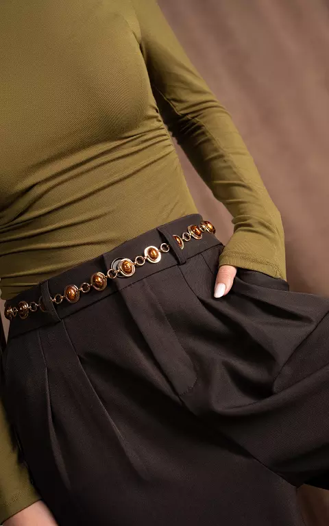 Ketting riem goud bruin