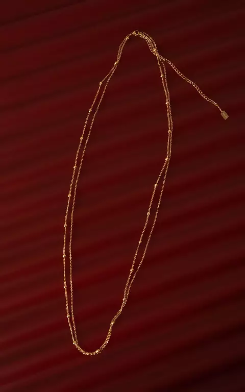 Tweelaagse ketting goud