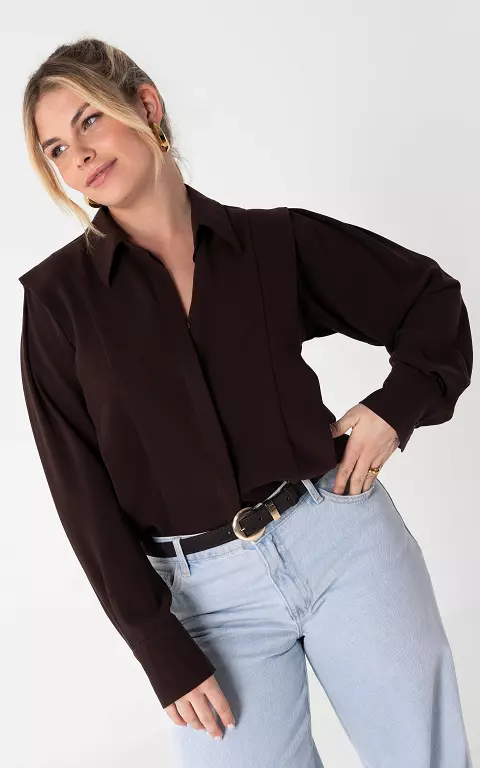 Blouse #105810 dark brown